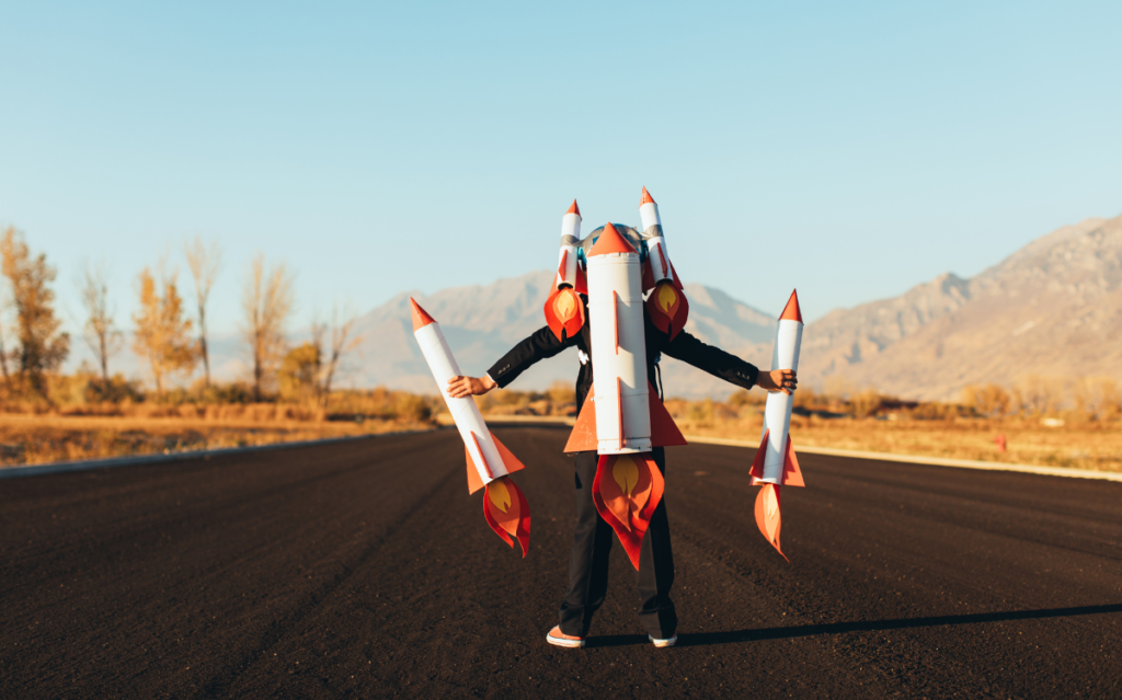 A kid dressed up as a rocket - Skyrocketing Search Visibility, Fueled by ASO