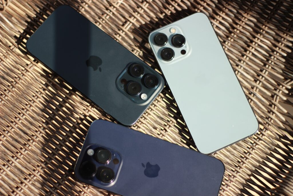 An image showing three newly released iPhone 15