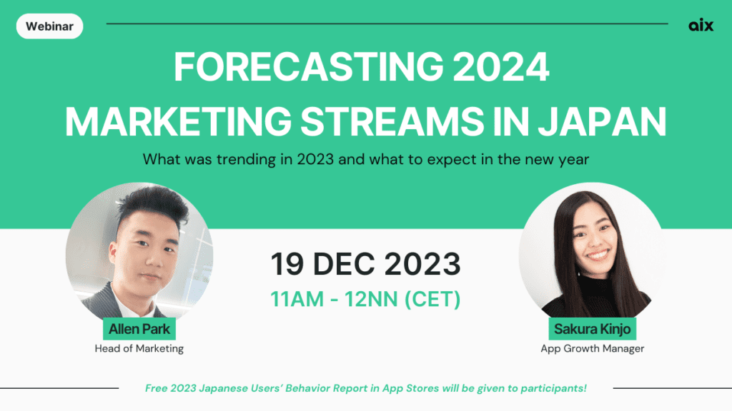 Webinar Poster: Forecasting 2024 Marketing Streams in Japan
