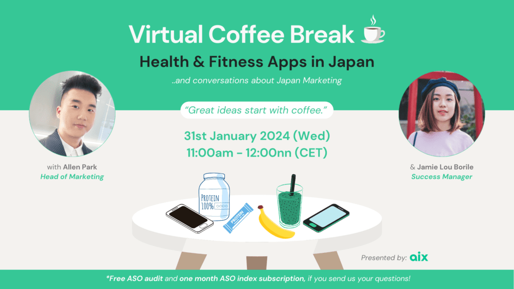 Virtual Coffee Break Health & Fitness apps in Japan